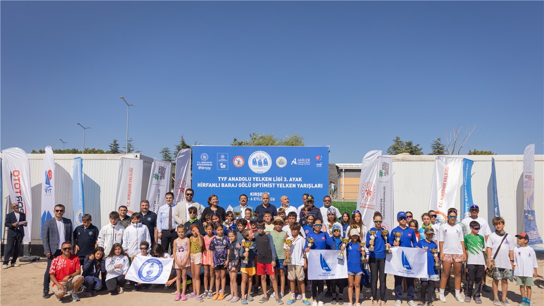 TYF Anadolu Yelken Ligi 3. Ayak Kırşehir – Hirfanlı Baraj Gölü Optimist Yelken Yarışları Tamamlandı